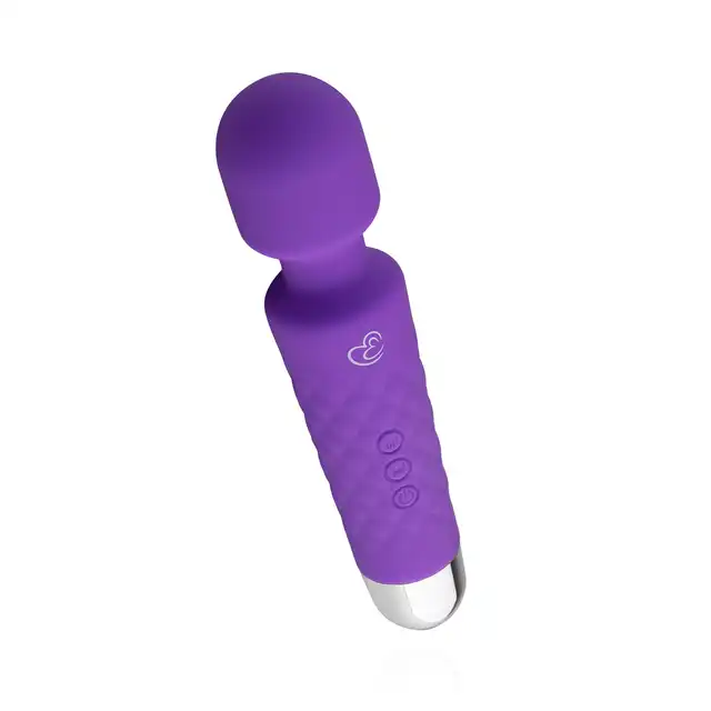 EasyToys Mini Wand Vibrator - Purple Magiczna różdżka 18 wzorów wibracji, ładowny na USB