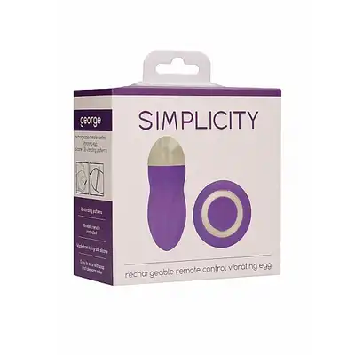 George - Rechargeable Remote Control Vibrating Egg - Purple