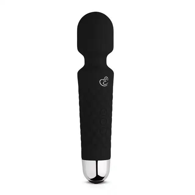Easy Toys - Wonder Wand Black Masażer 18 wzorów wibracji, ładowny na USB