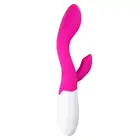 Easy Toys - Lily Vibe Pink Jedwabiście gładki wibrator z elastycznym stymulatorem, 10 programów wibracji