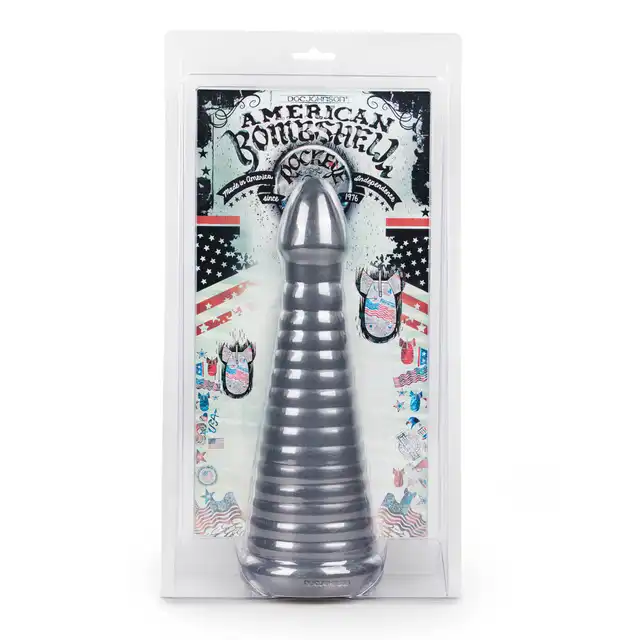 American Bombshell - Rockeye - Gun Metal Stopniowana giga wtyczka analna 28 cm !