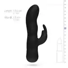 Easy Toys - Mad Rabbit Vibrator - Black Magiczny wibrator stymulujący punkt G i łechtaczkę -17 cm