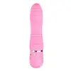 Easy Toys - Diamond Vibrator Pink Prążkowany mały wibratorek z sztucznymi diamentami