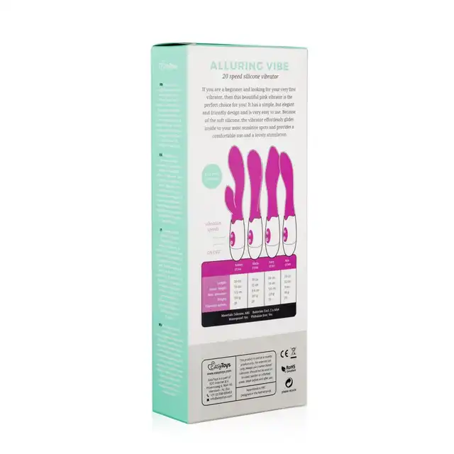 Easy Toys - Alluring Vibe Pink Luksusowy silikonowy wibrator stymulujący punkt G. Kolor różowy