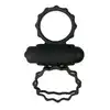 Easy Toys - Duo Cock Ring z wibracjami i stymulatorem łechtaczki. Kolor czarny
