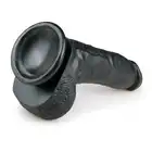 Easy Toys Realistic Dildo - 20 cm Realistyczne dildo z przyssawką w kolorze czarnym 20 cm