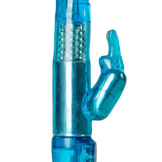 Easy Toys - Rabbit Vibrator Blue Wibrator króliczek z rotacyjnymi kulkami, 12 programów