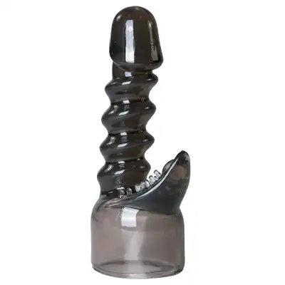 Easy Toys - Spiral Wand Attachment . Czarna nakładka na magiczną różdżkę. Stymulująca spirala 