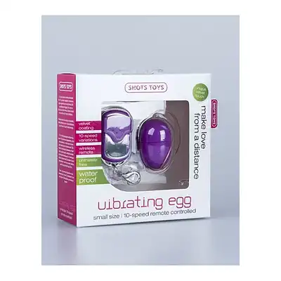 10 Speed Remote Vibrating Egg - Small - Purple