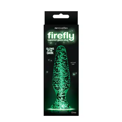 NsNovelties - Firefly Glass Plug 8cm. Szklany plug świecący w ciemnościach