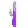 Easy Toys - Thrusting Rabit Purple Fioletowy wibrator króliczek z ruchem posuwistym i ruchomymi kuleczkami
