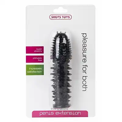 Thrilling Silicone Penis Extension - Black