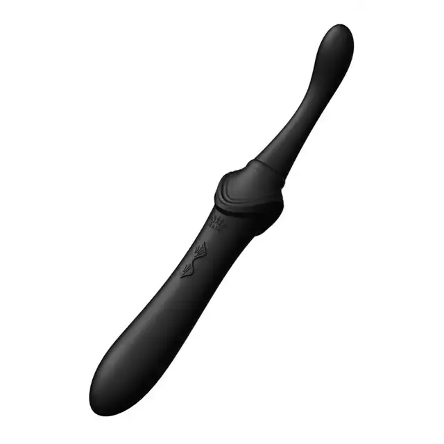 Zalo - Clitoral Bess Black USB. Luksusowy stymulator łechtaczki i punktu G, 3 nakładki. Mega design. 