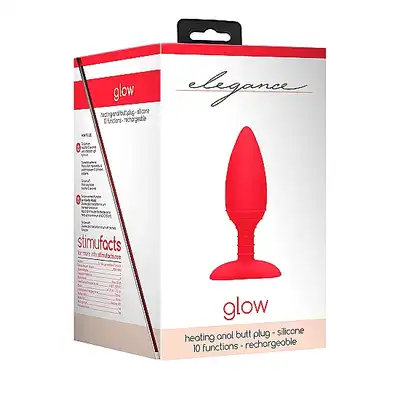 Heating Anal Butt Plug - Glow - Red