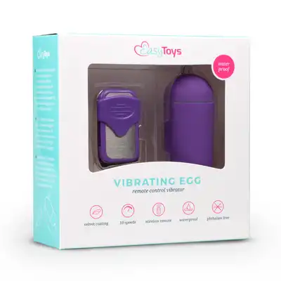 Easy Toys - Vibrating Egg Purple Wibrujące bezprzewodowe jajeczko. Zasięg 20 m !