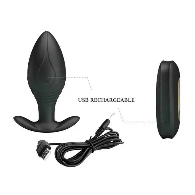 Pretty Love - Regina USB. 12 funkcji. Wibrujący korek analny z pilotem 