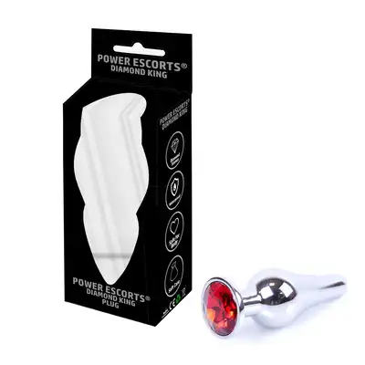 Plug - butt plug small red stone