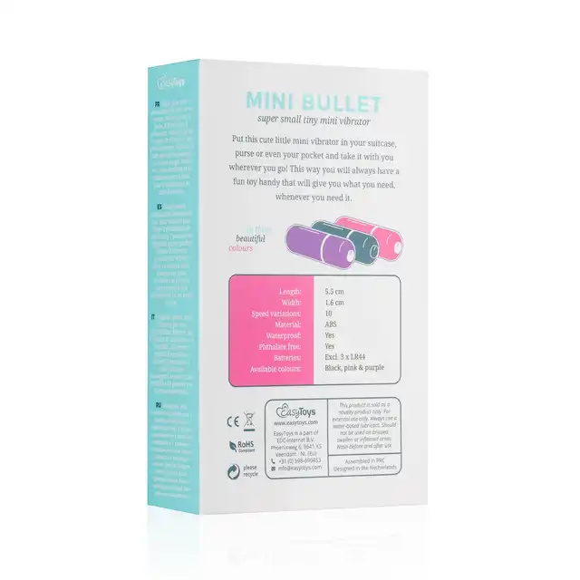  Easy Toys - Mini Bullet 10 speed Wibratorek kieszonkowy w kolorze różowym