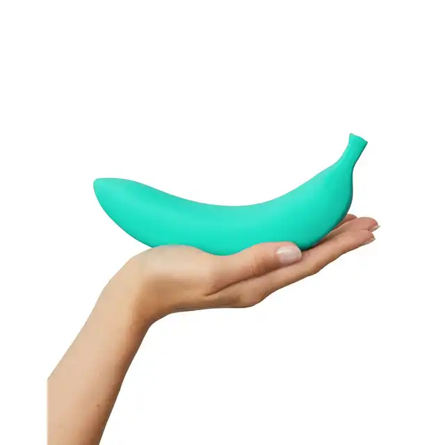 Love To Love - Blue Banana. Silikonowy wibrator w kształcie turkusowego banana. 7 trybów!