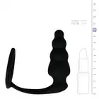 Easy Toys - Pleasing Plug With Ring Korek analny i pierścień na penisa z wysokiej jakości silikonu