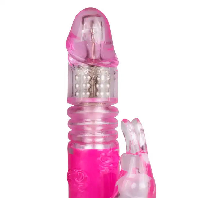 EasyToys Thrusting Rabbit Vibrator Pink Różowy wibrator króliczek z ruchem posuwistym i ruchomymi kuleczkami !