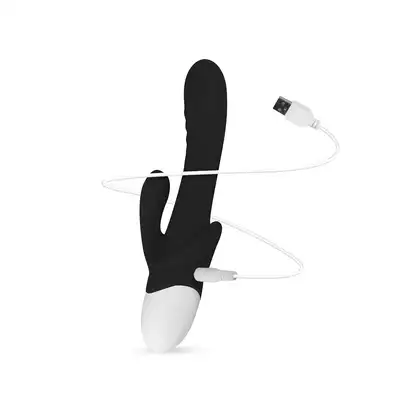 Easy Toys - Stellar Vibe Rabbit - Black Wibrator króliczek z miękkiego silikonu z potrójną stymulacją
