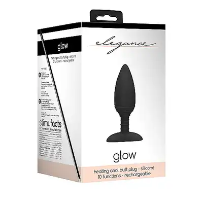 Heating Anal Butt Plug - Glow - Black