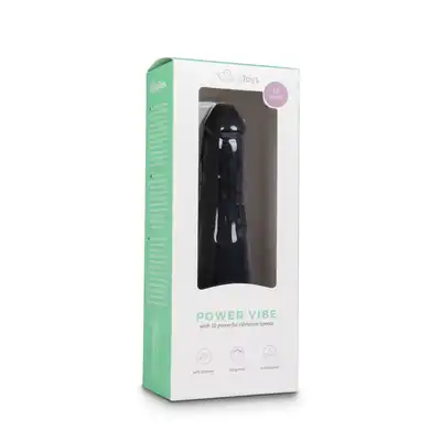 Easy Toys - Power Vibe Black Wodoodporny, silikonowy wibrator w kolorze czarnym 