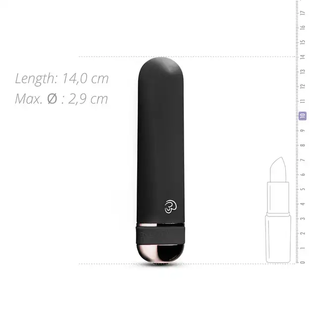 Easy Toys - Supreme Shorty  Vibrator Śliczny miniwibratorek - 10 różnych ustawień wibracji, kolor czarny