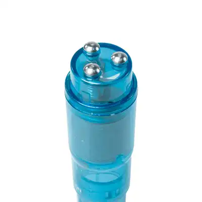 Easytoys Pocket Rocket - Blue Uniwersalny stymulator z 4 nakładkami. kolor niebieski