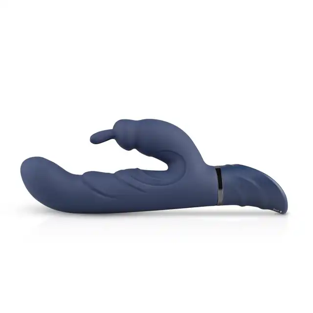 Easy Toys - Midnight Rabbit Black - Wibrator stymulujący punkt G i łechtaczkę - 10 programów, USB
