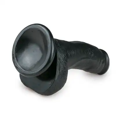 Easy Toys - Realistic Dildo 15 cm Black Realistyczne dildo z przyssawką 15 cm w kolorze czarnym