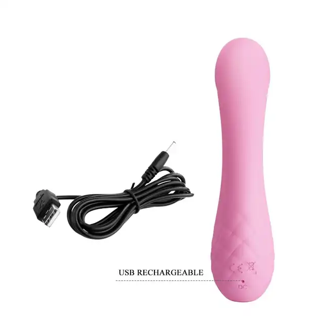 Pretty Love - Ron USB. Silikonowy elastyczny wibrator z miękką główką.