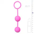 Easytoys Vertical Ribbed Geisha Balls Silikonowe kulki gejszy z prążkami dla dodatkowej stymulacji. Kolor rózowy
