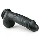 Easy Toys - Realistic Dildo Black Realistyczne dildo z przyssawką 22,5 cm w kolorze czarnym