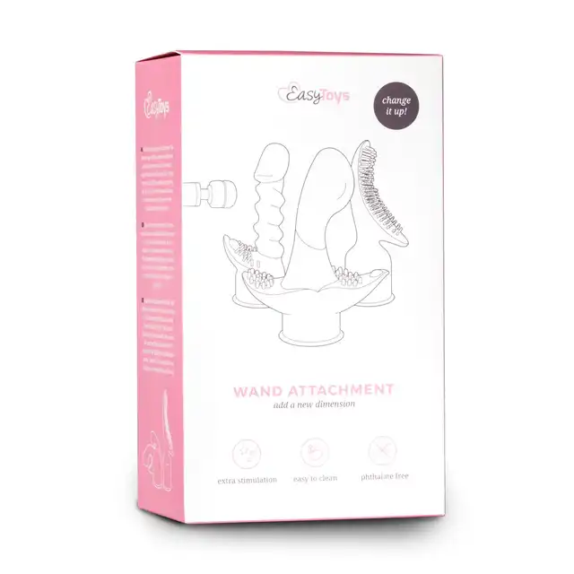 Easy Toys - Spiral Wand Attachment . Czarna nakładka na magiczną różdżkę. Stymulująca spirala 