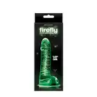 NsNovelties - Firefly Glass Dildo. Szklane świecące w ciemnościach dildo 