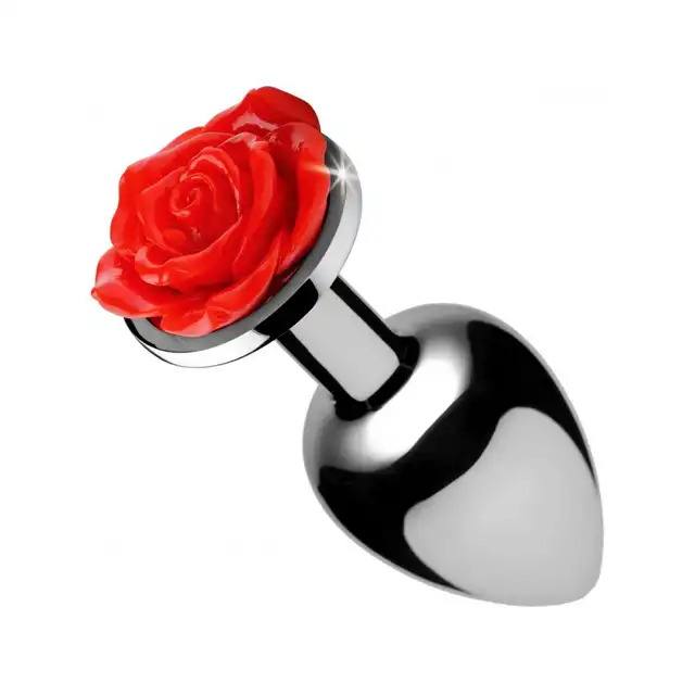 Booty Sparks - Red Rose S. Elegancki korek analny z czerwoną różą 