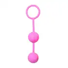 Easytoys Vertical Ribbed Geisha Balls Silikonowe kulki gejszy z prążkami dla dodatkowej stymulacji. Kolor rózowy