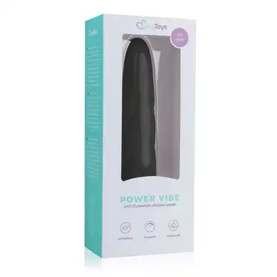 Easy Toys - Power Vibe Black Silicone Silikonowy wibrator spiralny w kolorze czarnym