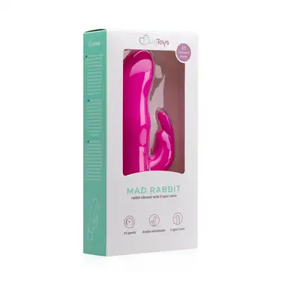 Easy Toys - Mad Rabbit Pink Magiczny wibrator stymulujący punkt G i łechtaczkę  -17 cm