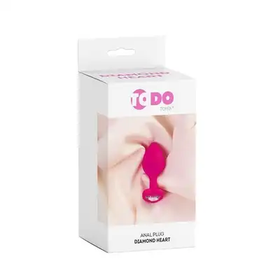 ToDo - Anal Plug Diamond Heart. Silikonowy plug analny z kryształkiem w kształcie serca 