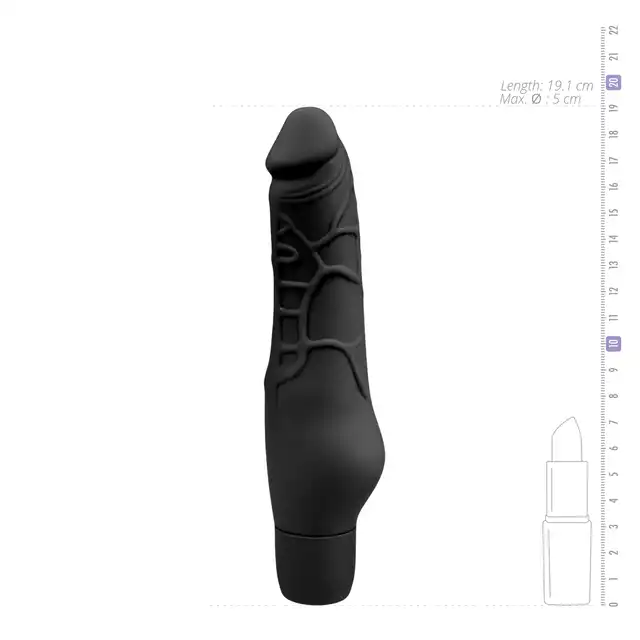 Easy Toys - Power Vibe Black Wodoodporny, silikonowy wibrator w kolorze czarnym 