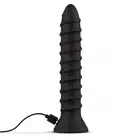 Easy Toys - Screwed Plug Black Wibrator analny o konstrukcji śruby. 10 różnych ustawień, ładowanie USB