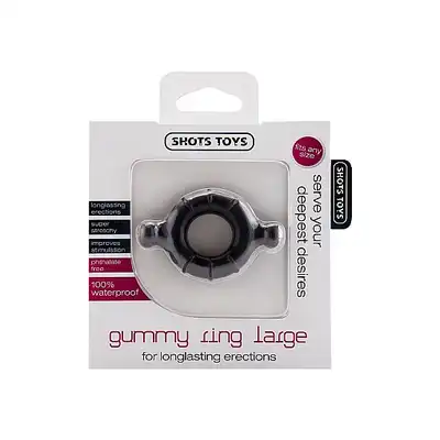 Gummy Ring - Large - Black