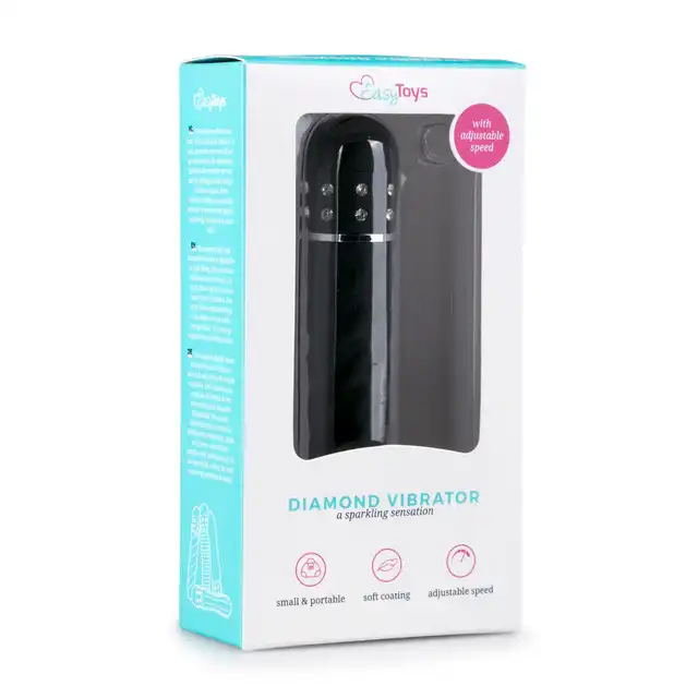 Easy Toys - Diamond Vibrator Sparkling Śliczny wibrator spiralny z kryształkami swarovskiego