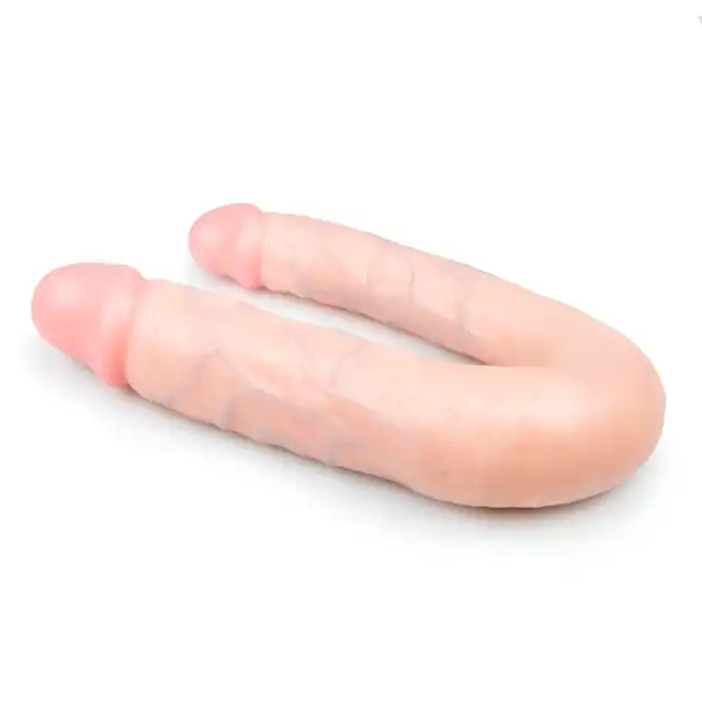 Easy Toys - Duo Dildo 17 cm Realistyczne dildo w kształcie litery U do podwójnej stymulacji