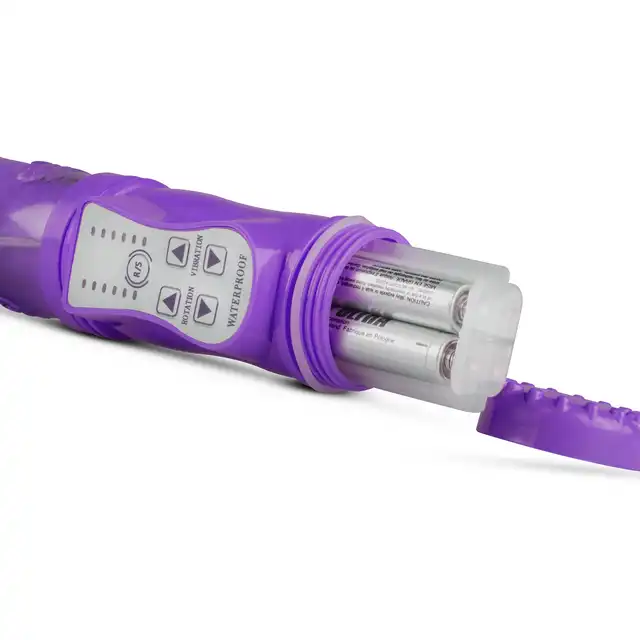 Easy Toys - Thrusting Rabit Purple Fioletowy wibrator króliczek z ruchem posuwistym i ruchomymi kuleczkami