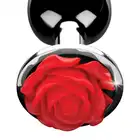 Booty Sparks - Red Rose S. Elegancki korek analny z czerwoną różą 