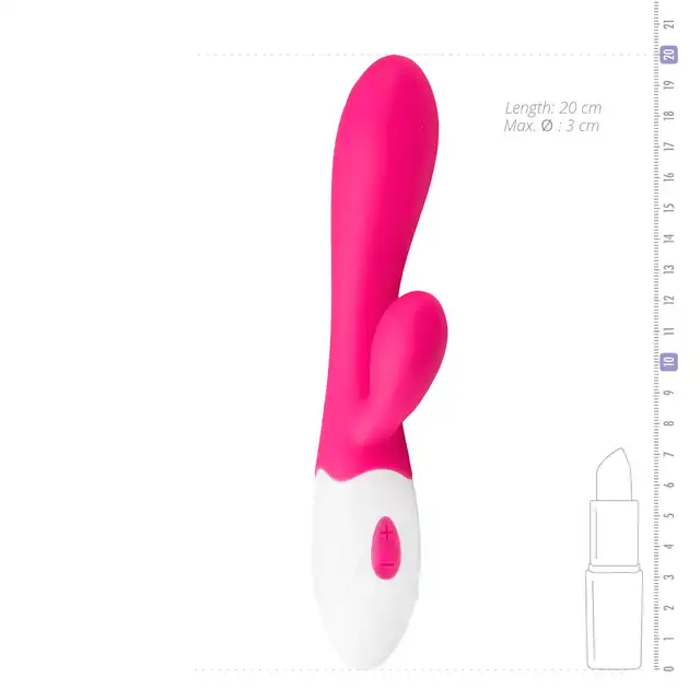 Easy Toys - Aurora Galaxy Vibe Pink Silikonowy wibrator z podwójną stymulacją,10 programów, USB
